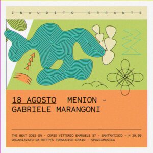 h 20.00  MENION - h 21.00 GABRIELE MARANGONI